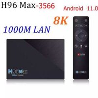 TV BOX H96 MAX Android 11.0 RK3566 4 Nhân 64 Bit 8GB 64GB/4GB 32GB LAN 1000M 2.4G/5G Wifi Kép BT4.0 4K HD Đa Phương Tiện có điều khiển chuột