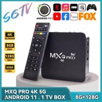 Tv box mxq pro android tv box 4k 5g Thông Minh + Bàn Phím mini Không Dây