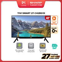 TV LED Full HD 42 inch Sharp 2T-C42BG1X android 9 wifi tìm kiếm bằng giọng nói từ xa voice search  Trình duyệt Web/YouTube/Netflix - Hàng Chính Hãng Bảo Hành 27 tháng