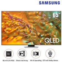 TV Samsung 65-inch Q80D - QLED 4K, chip AI NQ4 thế hệ 2, đèn nền Direct Full Array, tần số quét 120Hz, chân đế Hexagon, Dolby Atmos-40W ( Model 2024 - NEW)