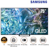 TV Samsung 75-inch Q60D - QLED 4K, chip Quantum lite 4K bằng AI, AirSlim 27mm ( Model 2024 - NEW)