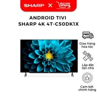 TV Sharp 50inch 4T-C50DK1X LED 4K Ultra HD Hàng Malaysia, Android 11.0 Google Play Netflix Tìm Kiếm Giọng Nói