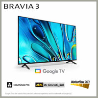 TV Sony 55-Inch 4K K-55S30 Bravia 3 - GoogleTV; LED Nền 50Hz; 4K HDR X1; Triluminos Pro; Motionflow XR200; HDR10 HLG Dolby Vision; Dolby Atmos 2.0 20W; Wi-Fi 6; BT5.3