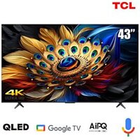 TV TCL 43-inch QLED 4K 43C655 - Google TV,loa Onkyo 2.1; 120Hz 430 nits; Chip AIPQ Engine 3.0; Tìm kiếm giọng nói rảnh tay