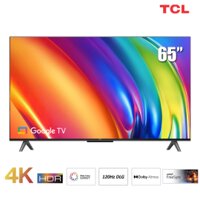 TV TCL 65-inch 4K 65P745 (4K, 60Hz, 450 nit, Google TV, Voice Seach, Wide Color GAMUT )