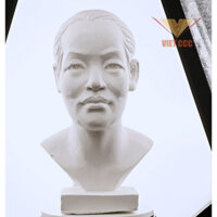TV02 -NỮ BÚI TÓC -Tượng thạch cao ôn thi khối V-H Tượng luyện vẽ-Tượng luyện thi đại học kiến trúc mỹ thuật Đầu tượng