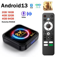 Tv98 rk3528 Smart TV Box Android 13 Box rk3528 Quad Core 4G E 5G Dual Wifi bt5.0 4GB 64GB điều khiển từ xa 8K HD Bộ giải mã i57i