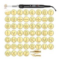 Twe Gỗ Đốt Dụng Cụ Bút Với Đốt Đầu Bộ 26 Chữ Cái Tiếng Anh Khắc Pyrography Bút Đầu Stencil Hàn Sắt Cho Chế Biến Gỗ VN