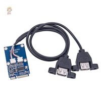 Twe MINI PCI-E Sang Cổng Kép USB2.0 Thẻ Mở Rộng PCI-E M.2 Cho Laptop Bo Mạch Chủ MINI PCIE Giao Diện VN