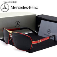 [Tweettwetrtn] Kính râm phân cực Mercedes-Benz Kính kim loại gương cổ điển thời trang nam.