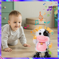 [Twi] Đồ chơi bò điện cho trẻ em có đèn LED Âm nhạc Hát nhảy múa Phim hoạt hình bò sữa Đồ chơi trẻ mới biết đi Giáo dục tương tác Đôi mắt di chuyển Đồ chơi âm nhạc động vật