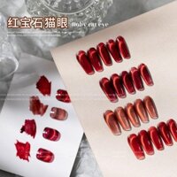 Twilight Logg Gel Sơn Móng Tay Ruby Cat Eye Series Nail Polish Gel Thu Đông Anh Đào Rượu Pha Lê Đỏ