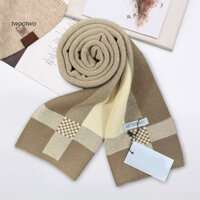 (Twt) Khăn kẻ sọc Khăn kẻ sọc quấn cho nam Khăn quàng cổ mùa đông kẻ sọc sành điệu dành cho nam Giữ ấm và giữ ấm thời trang Món quà hoàn hảo cho bạn bè và gia đình Lý tưởng để mặc hàng ngày