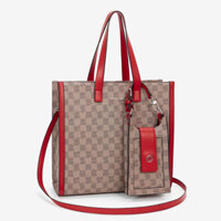 TX MONOGRAM CANVAS 68317 LIGHT - RED