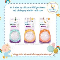 Ty bình sữa Avent Natural set 2cái số 2/3