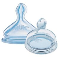 Ty bình sữa Nuk cổ rộng Silicone số 1M vỉ 2 cái V089