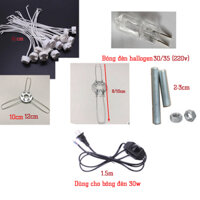 Ty gen M10 - Đai ốc M10 - càng kẹp chụp đèn - Phụ kiện lắp đèn - Dây điện chiết áp điều chỉnh ánh sáng 1.5m