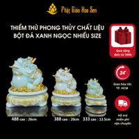 Tỳ Hưu Chất Liệu Bột Đá Xanh Ngọc Xuất Xứ Đài Loan ( Vật Phẩm Phong Thuỷ ) - Phật Giáo Hoa Sen
