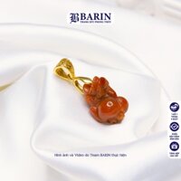 Tỳ hưu màu cam chất liệu camthach thiên nhiên dùng làm mặt nhẫn, mặt dây chuyền, xỏ vòng tay BARIN