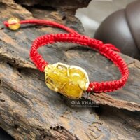 Tỳ hưu tóc vàng tết chỉ đỏ may mắn