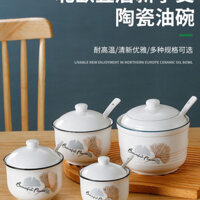 Tỷ lệ đánh giá tích cực 99% kiểu dáng tương tự: Bình mỡ lợn gốm, bình gia vị gốm, chai dầu ớt chịu nhiệt độ cao, 0.5kg gói bình gia đình đặc biệt cho nước sốt ớt XHIZ