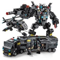 [Tỷ lệ khen ngợi 90%] 2023 Phong cách mới SWAT Lego Khối xây dựng Cảnh sát thành phố Trẻ em Bé trai Lắp ráp Đồ chơi giáo dục Robot ô tô 3.19