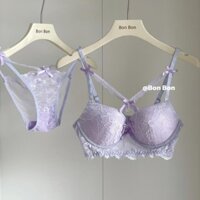 Tỷ lệ khen ngợi 90% bên trong Hãy cẩn thậnPure Desire Nơ Quần Lót Nữ Nhỏ Tập Hợp Nhìn Ren Lớn Chữ Thập Mặt Dây Chuyền Bộ 25.3.13