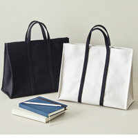 [Tỷ lệ khen ngợi 97%] Cặp đôi doanh nhân Nhật Bản Hàn Quốc Túi đựng hồ sơ A4 Túi đi học sinh Cổ trắng Túi vải di động Túi xách nữ dung tích lớn đơn giản 31201