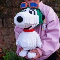 [Tỷ lệ khen ngợi 98%] Siêu lớn Snoopy Charizard Câu đố rồng thở lửa lắp ráp hạt Mini Đồ chơi khối xây dựng 3D dành cho người lớn Độ khó cao Tương thích Le