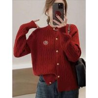 Tỷ Lệ Khen ngợi Siêu 99% Hàng Dệt Kim Dài Tay Châu Âu Hàn Quốc Nữ Dày Retro Xoắn Nút Vàng Thêu Huy Hiệu Dệt Kim Nhỏ Áo Cardigan Khen ngợi Siêu 99% Dài Tay Dệt Kim Châu Âu Hàn Quốc Nữ Dày Retro Xoắn Nút Vàng Thêu Huy Hiệu Dệt Kim Nhỏ Áo khoác Cardigan 8.27