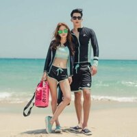 [Tỷ lệ mua lại 41%] Thiết bị lặn ống thở Hàn Quốc Thái Lan Quần short dài tay Bộ đồ lặn nam phong cách nữ Bộ đồ cặp đôi Bộ đồ bơi xẻ đôi Quần dài Phong cách chia tách WTT2025.3.1
