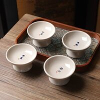 [Tỷ lệ mua lại 44%] Đĩa tráng miệng phong cách Trung Quốc mới, đĩa cao chân phong cách Trung Quốc, đĩa trà snack, đĩa gốm, bàn trà, đĩa tráng miệng phong cách cổ điển, đĩa trưng bày trái cây tinh tế