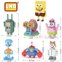 Tỷ lệ mua lại 47% Tương thích với Lego SpongeBob SquarePants Các hạt nhỏ Xếp hình Khối xây dựng hoạt hình Micro-Assembled Bé gái Trẻ em Khối xây dựng Đồ chơi Quà tặng 3.