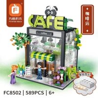 Tỷ lệ mua lại 57% Khối xây dựng màu cam vuông Tương thích với khối xây dựng cảnh Lego Quà tặng đồ chơi Cửa hàng cà phê City Series Đồ trang trí Hộp quà tặng Z04