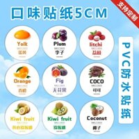 [Tỷ lệ mua lại 64%] Nhãn dán hương vị 5CM Matcha sầu riêng Trà sữa trái cây Nắp chai nướng bánh Mứt Hộp quà tặng bánh trung thu Nhãn dán Y2,15kg