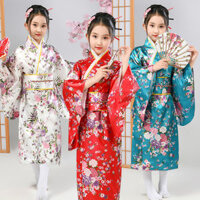[Tỷ lệ mua lại 86%] Phong cách mới cho bé gái Kimono phong cách mới Áo len Cardigan in họa tiết truyền thống Nhật Bản Bộ đồ Kimono in hình hoa nhỏ trang trọng được vận chuyển trên Behalf