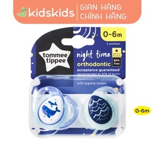 Ty ngậm dạ quang cho bé Tommee Tippee - 0-6 tháng, vỉ 2 cái