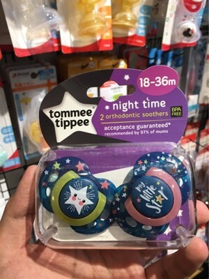 Ty ngậm dạ quang cho bé Tommee Tippee - 18-36 tháng, vỉ 2 cái