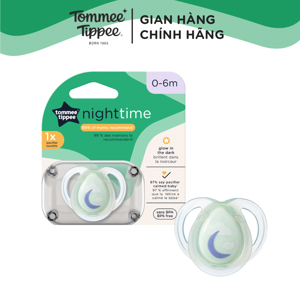 Ty ngậm dạ quang cho bé Tommee Tippee Night Time - 0-6 tháng, vỉ 1 cái