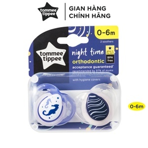 Ty ngậm dạ quang cho bé Tommee Tippee - 0-6 tháng, vỉ 2 cái