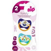 Ty ngậm Family có quai, bằng silicon, bộ 2 chiếc size 5 đến 18 tháng