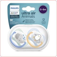 Ty ngậm Philips AVENT Ultra Air Animals 0-6 tháng[Mẫu mới]