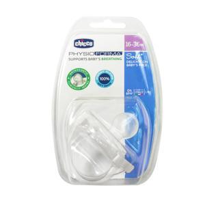 Ty ngậm silicone Chicco Physio 0M+ - màu xanh, hồng 27112