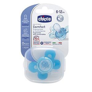 Ty ngậm silicon Physio Comfort Voi xanh kèm hộp 6M+ Chicco