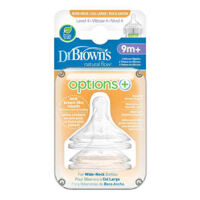 Ty thay bình sữa cổ rộng Dr Brown option plus (2 cái, 9M+)