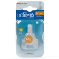 Ty thay bình sữa Dr.Brown's cổ thường số 3, vỉ 2 cái