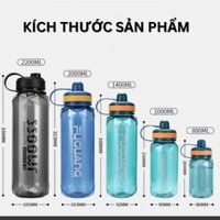 {TYEE Home life} Bình Nước Thể Thao, Tập Gym 2 lít 2 - Chất Liệu PC Không Mùi Chống Sặc Nước An Toà