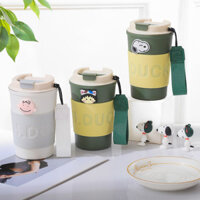 {TYEE Home life} Cốc Giữ Nhiệt Dung Tích 500ml Có Charm Cún Snoopy, Ly Inox Giữ Nhiệt Chất Liệu Ino