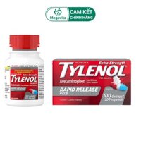 Tylenol Acetaminophen Extra Strength Rapid Release Gel 500mg 100 Gelcaps – Giảm Đau Hạ Sốt