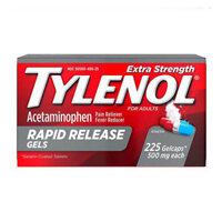 Tylenol Extra Strength Rapid Release Gels 500mg 225 viên – Điều trị các triệu chứng hạ sốt